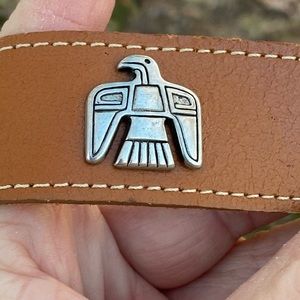 Leather belt animal print